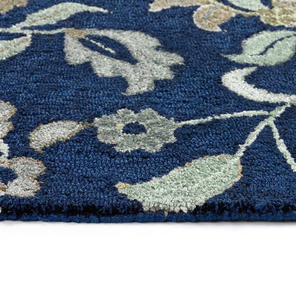 Hand-Tufted Polyester Foist Navy Soft Area Rug