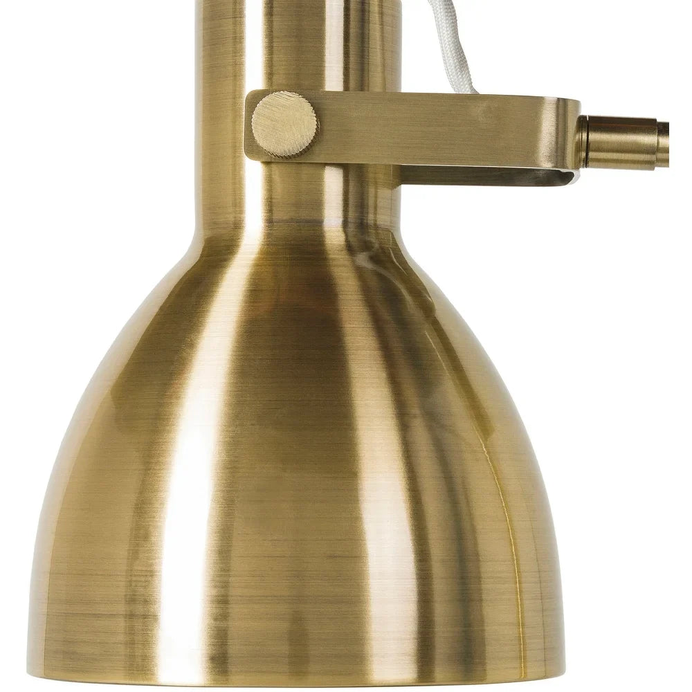 Hecubae Sleek Brass-Plated Desk Lamp - 20"H x 7"W x 12"D