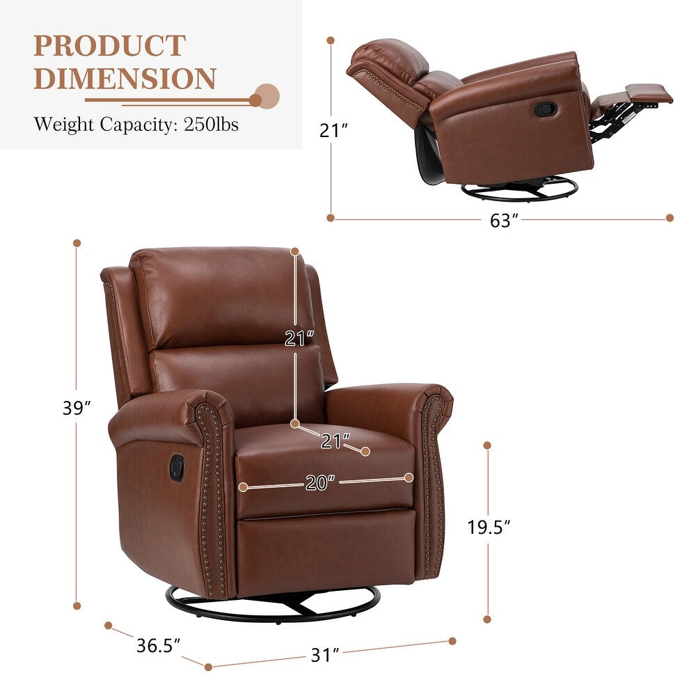 Henry Traditional Multifunctional Upholstery Nursery Chair with Swivel Base