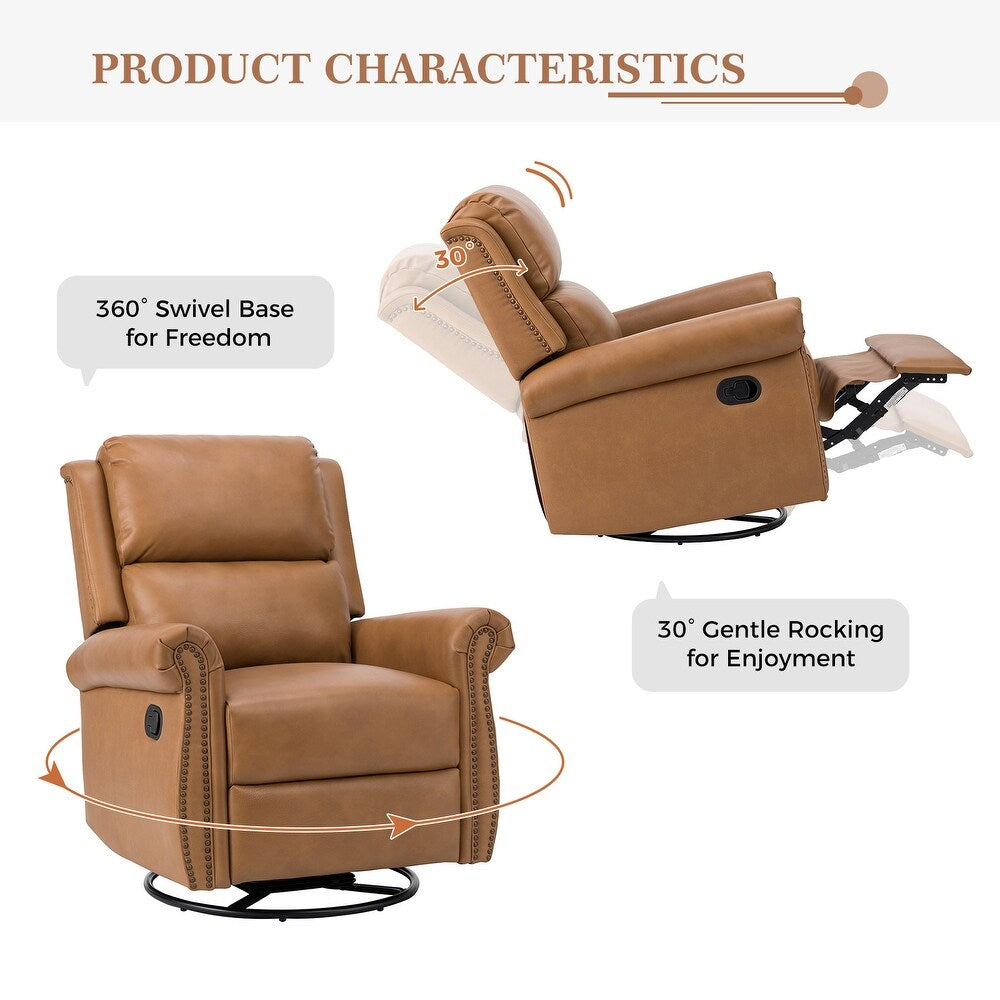 Henry Traditional Multifunctional Upholstery Nursery Chair with Swivel Base