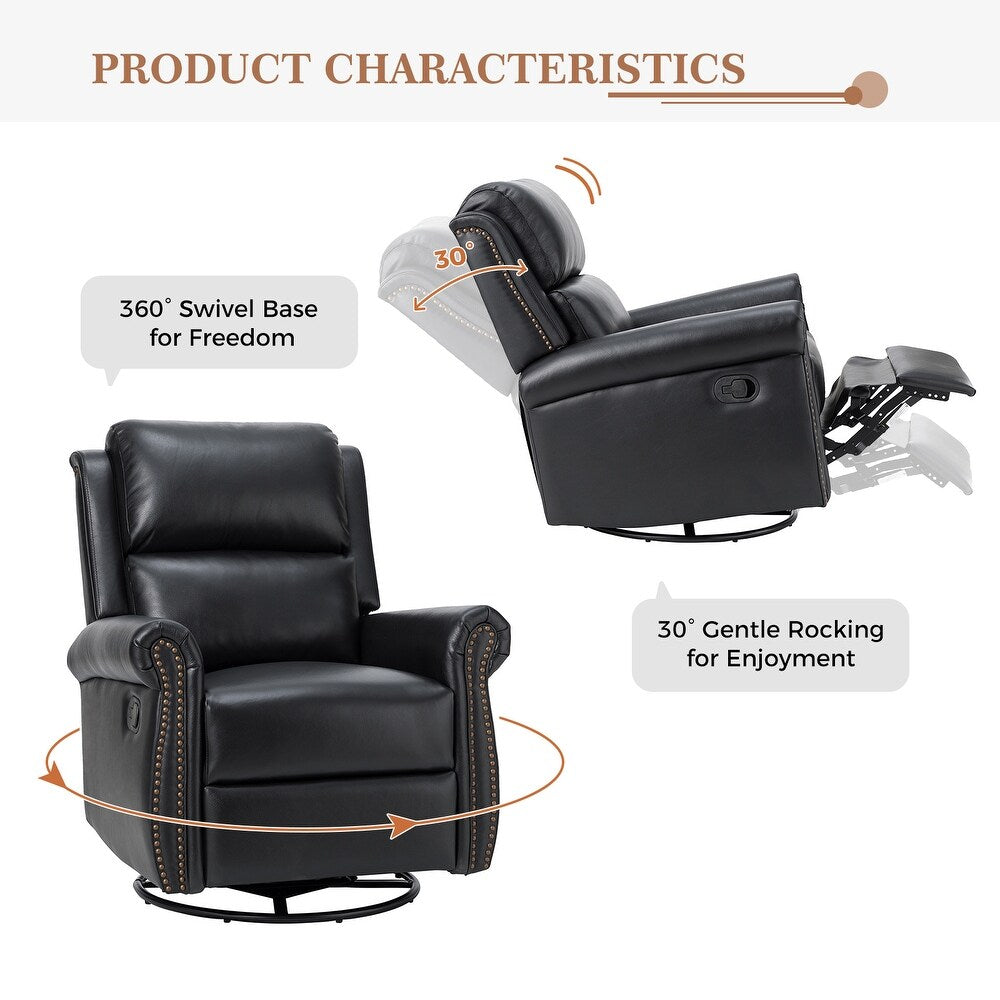 Henry Traditional Multifunctional Upholstery Nursery Chair with Swivel Base
