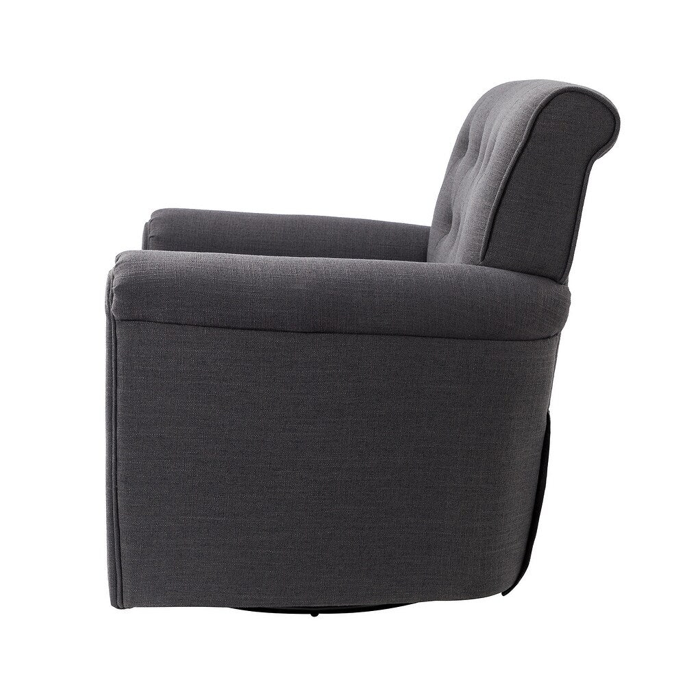 Hermaphroditus Comfy Swivel Armchair Set of 2 with Metal Base