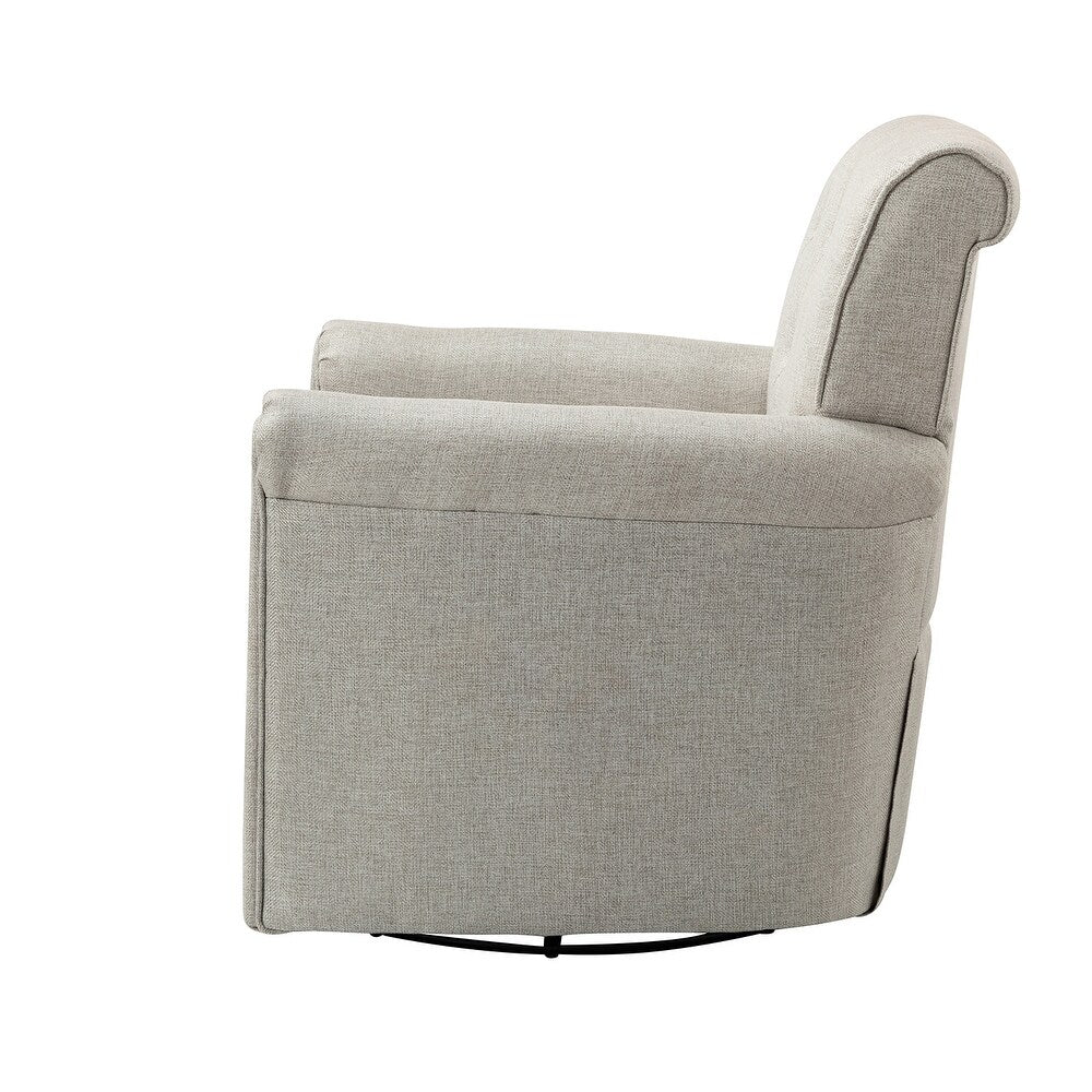 Hermaphroditus Comfy Swivel Armchair Set of 2 with Metal Base