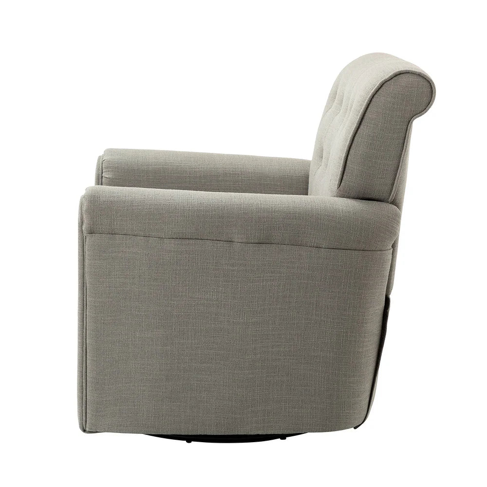 Hermaphroditus Comfy Swivel Armchair Set of 2 with Metal Base