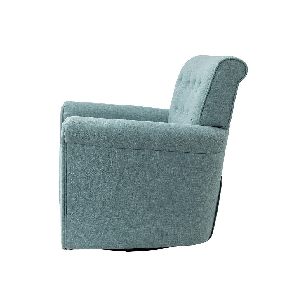 Hermaphroditus Comfy Swivel Armchair Set of 2 with Metal Base
