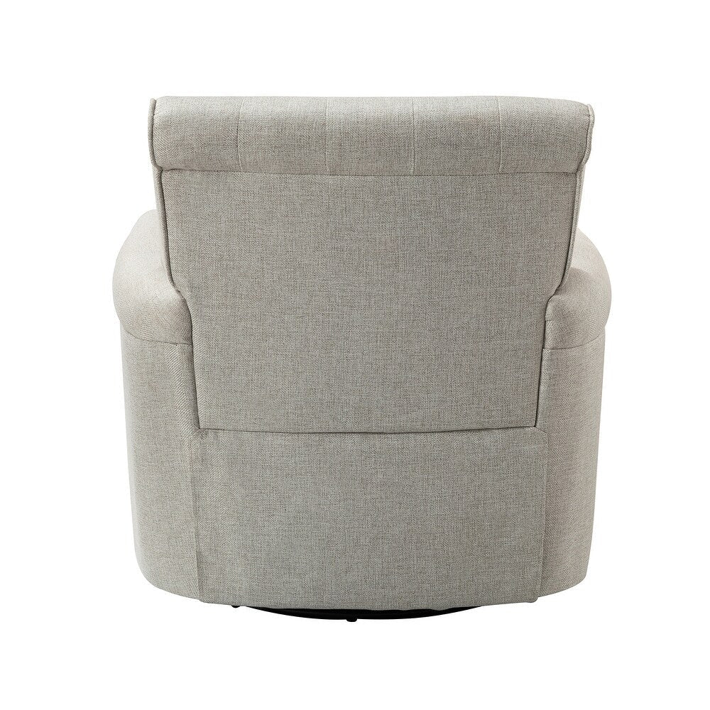 Hermaphroditus Comfy Swivel Armchair Set of 2 with Metal Base
