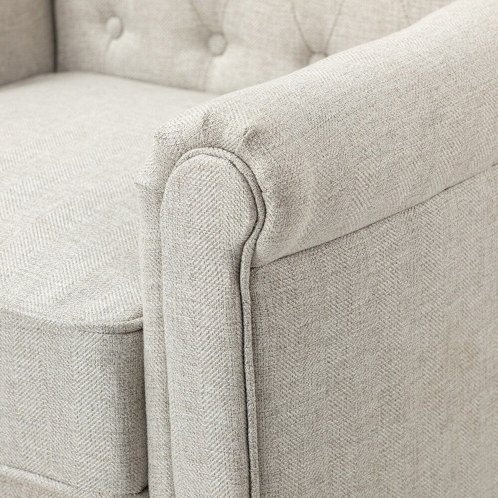 Hermaphroditus Comfy Swivel Armchair Set of 2 with Metal Base