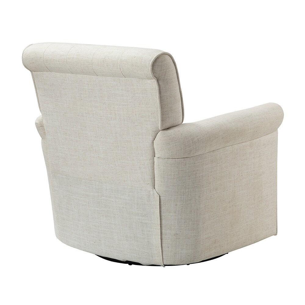 Hermaphroditus Comfy Swivel Armchair Set of 2 with Metal Base