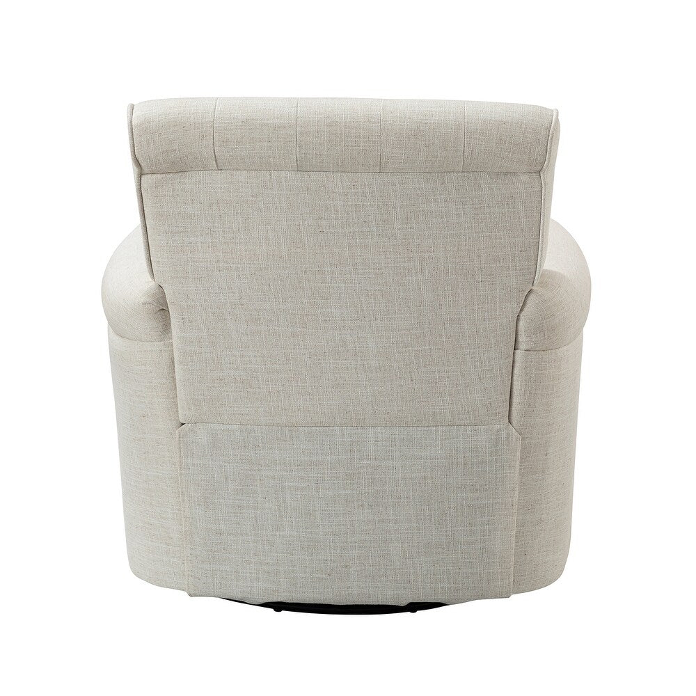 Hermaphroditus Comfy Swivel Armchair Set of 2 with Metal Base