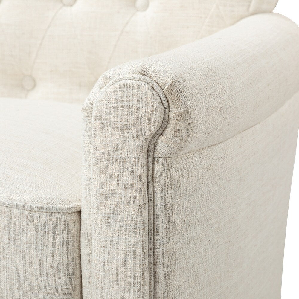 Hermaphroditus Comfy Swivel Armchair Set of 2 with Metal Base