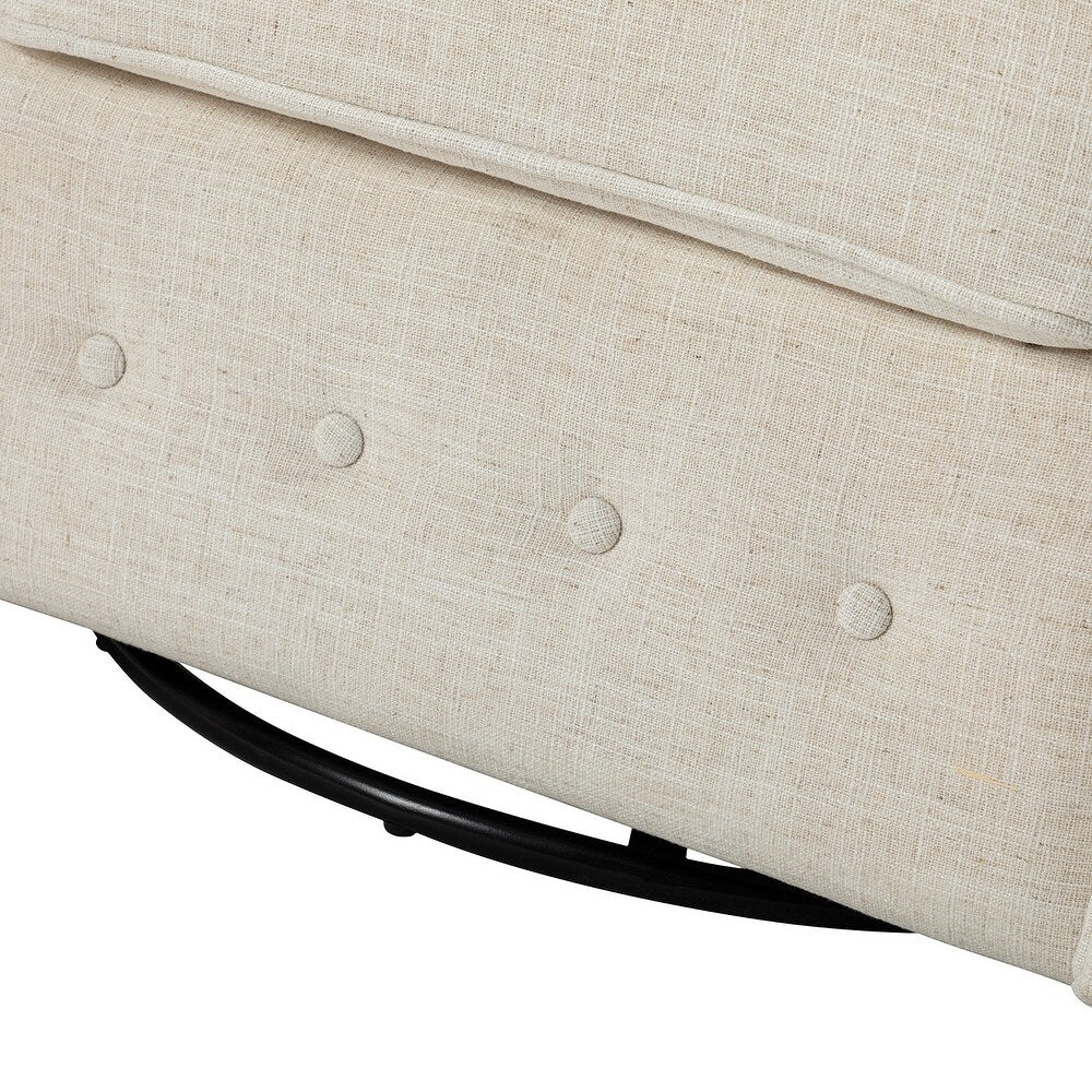 Hermaphroditus Comfy Swivel Armchair Set of 2 with Metal Base