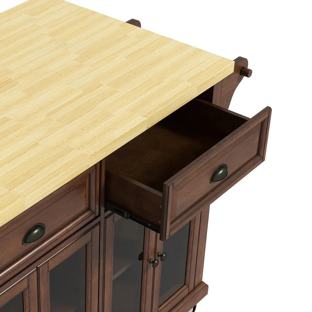 Hyperionis Accent Cabinet with External Shelves