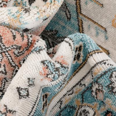 Jane Vintage Bohemian Aztec Tribal Blue Soft Area  Rug