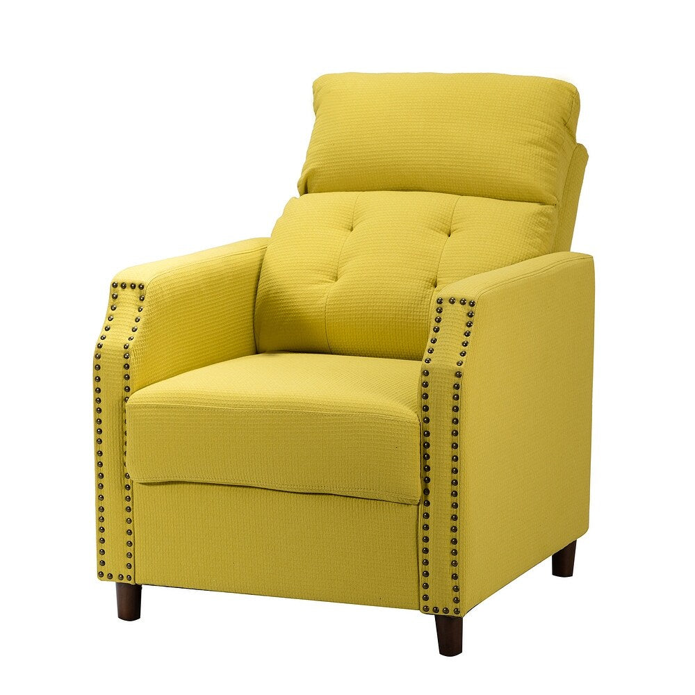 Israel Lounge Chair and Ottoman with Nailhead Trim Set of 2