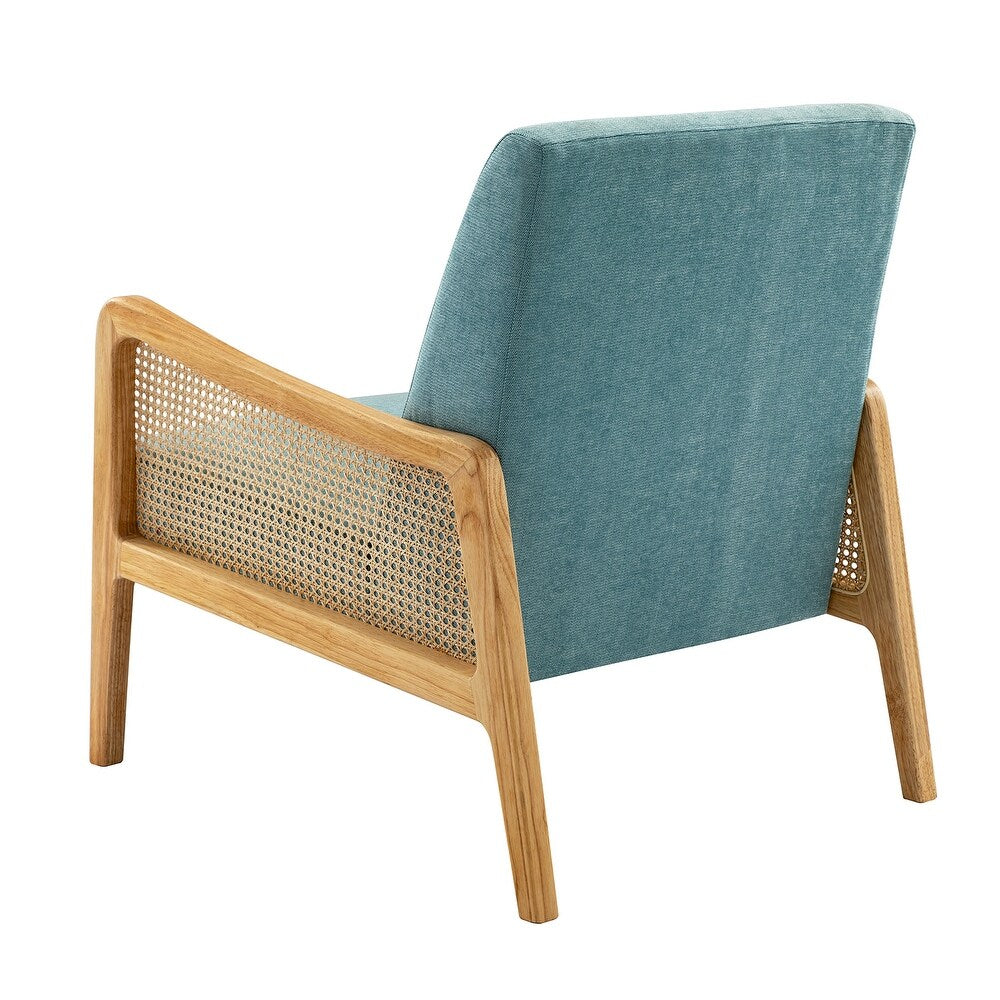 Kasih Contemporary and Classic Armchair with Rattan Arms Set of 2