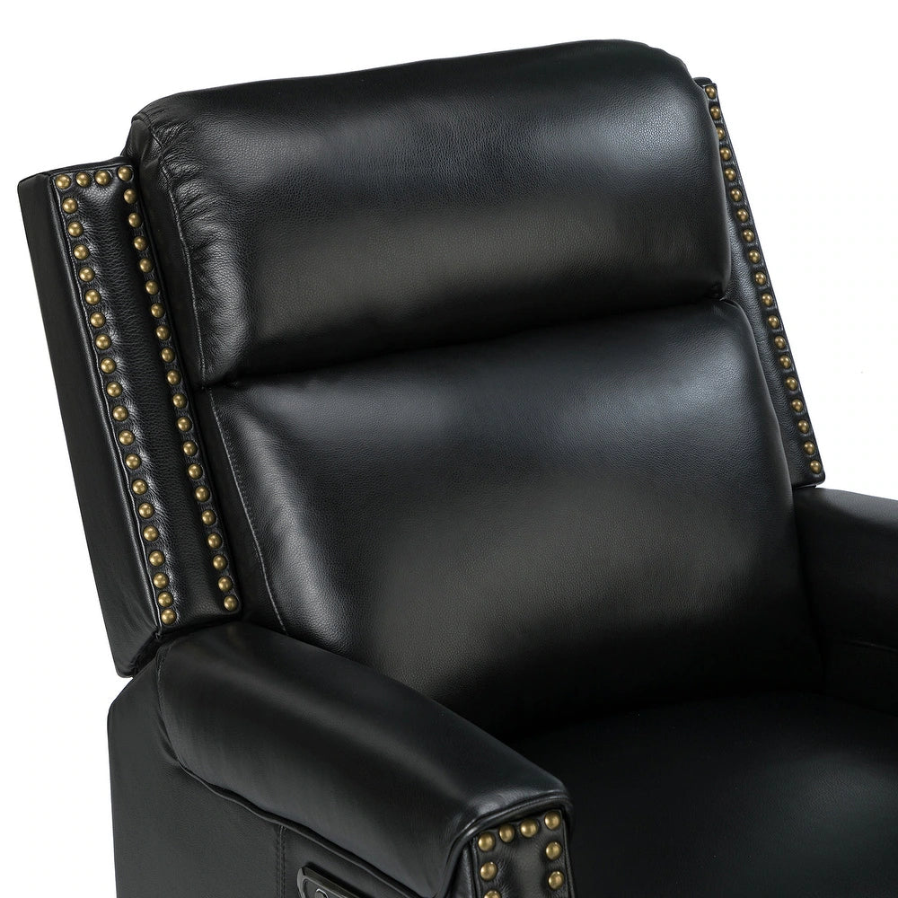 Kunibert Multifunctional Genuine Leather Nursery Chair with Metal Swivel Base