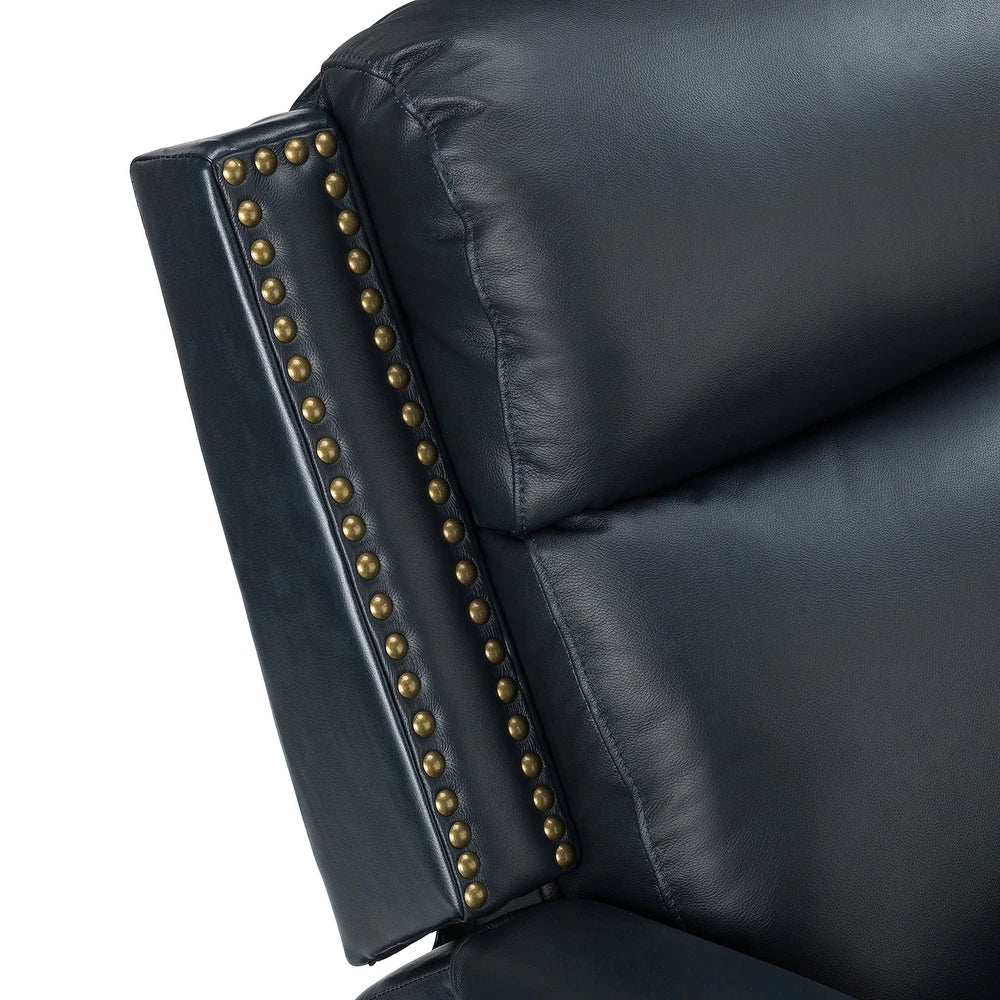 Kunibert Multifunctional Genuine Leather Nursery Chair with Metal Swivel Base