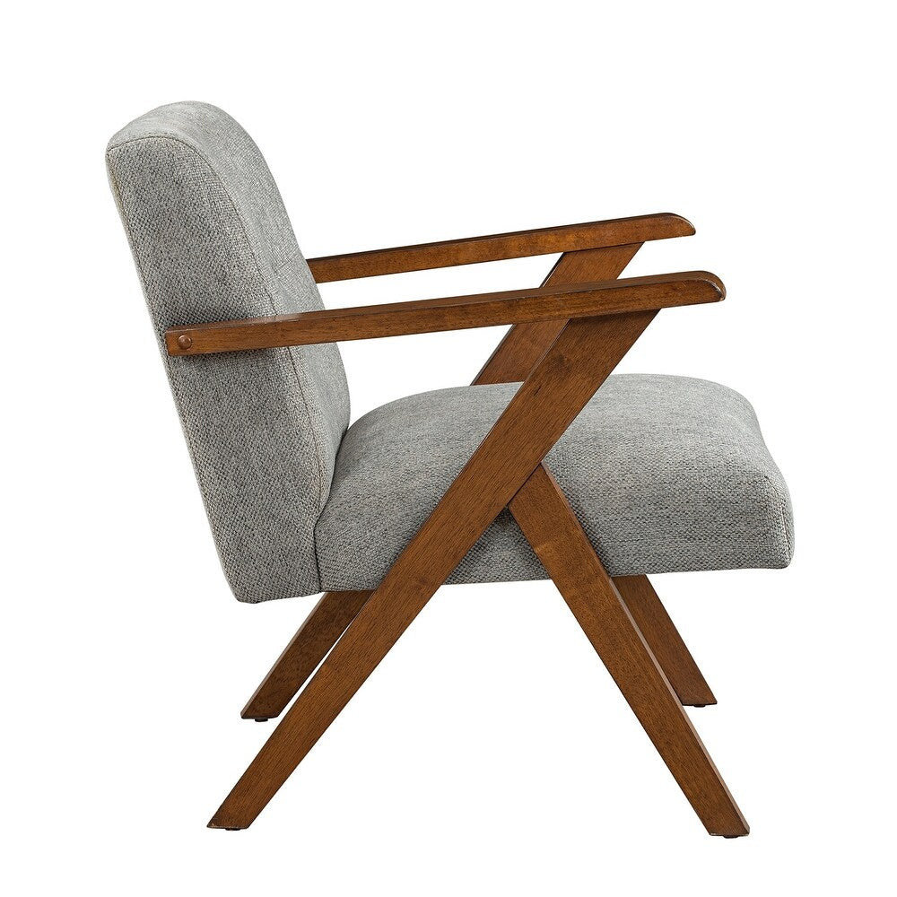 Lucero Contemporary Upholstery Armchair with Tufted Back Set of 2 - GREY