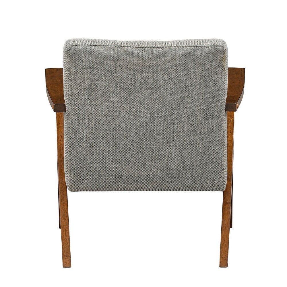 Lucero Contemporary Upholstery Armchair with Tufted Back Set of 2 - GREY