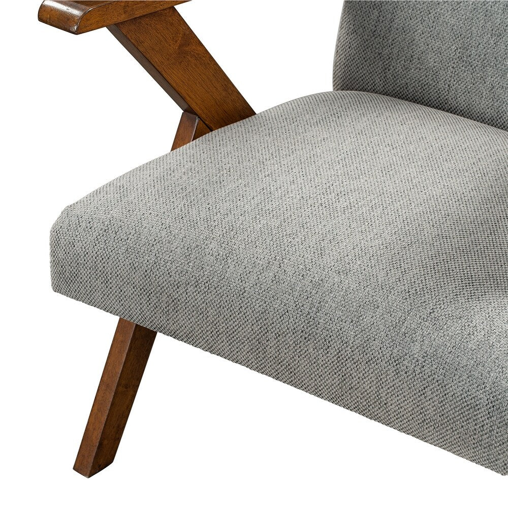 Lucero Contemporary Upholstery Armchair with Tufted Back Set of 2 - GREY