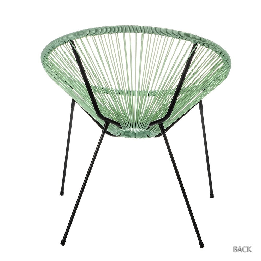 Luvia Outdoor Woven Patio Chair with Pillow Set of 4