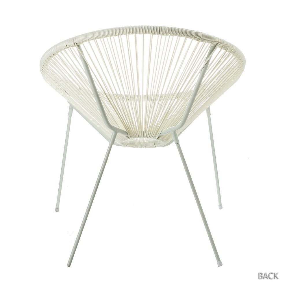 Luvia Outdoor Woven Patio Chair with Pillow Set of 4