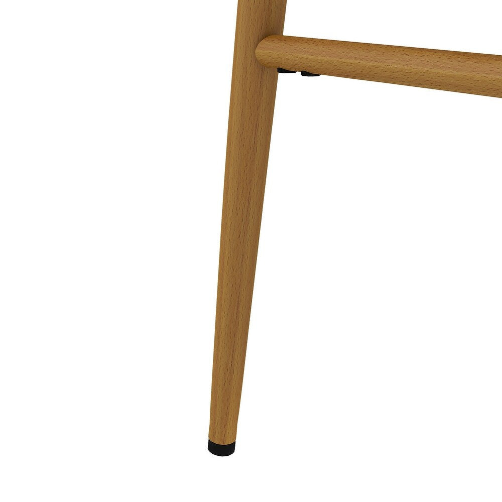 Lyncestius Metal Frame Dining Weave Chair with Metal Legs Set of 2