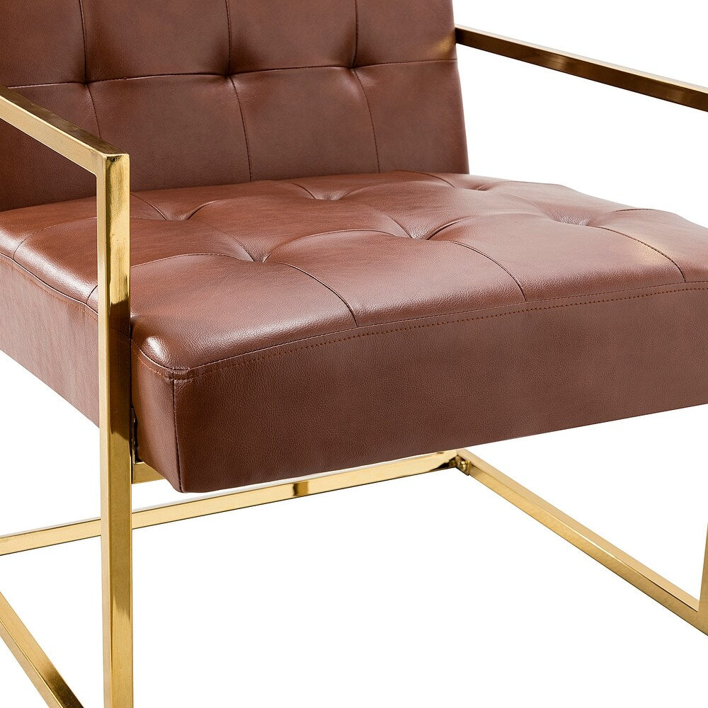 Mabel Armchair with Tufted Back and Seat Set of 2