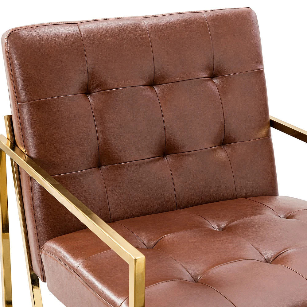 Mabel Armchair with Tufted Back and Seat Set of 2