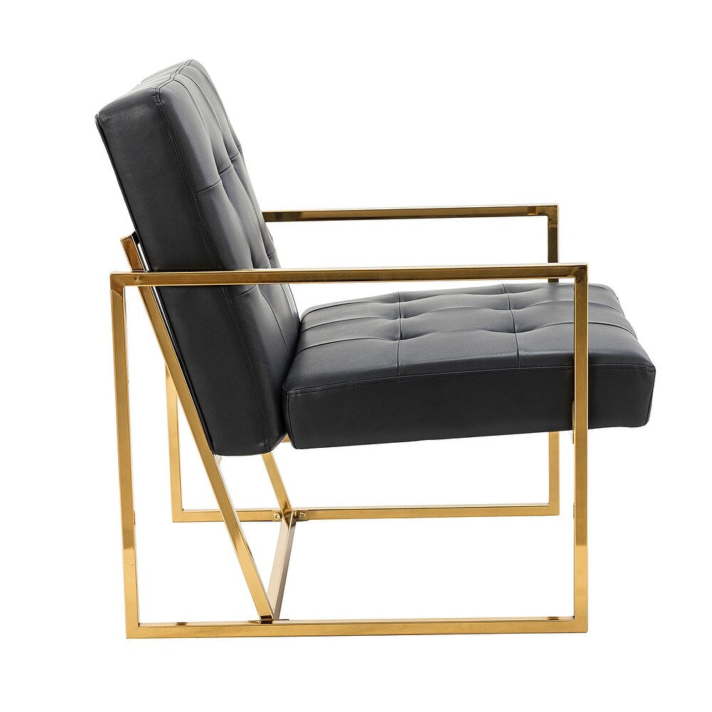 Mabel Armchair with Tufted Back and Seat Set of 2