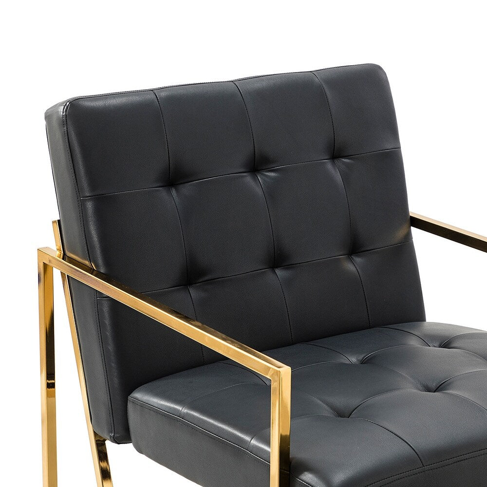 Mabel Armchair with Tufted Back and Seat Set of 2