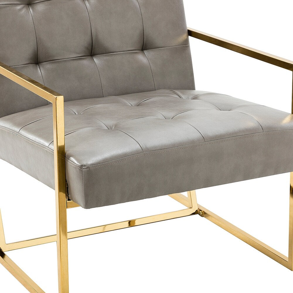 Mabel Armchair with Tufted Back and Seat Set of 2