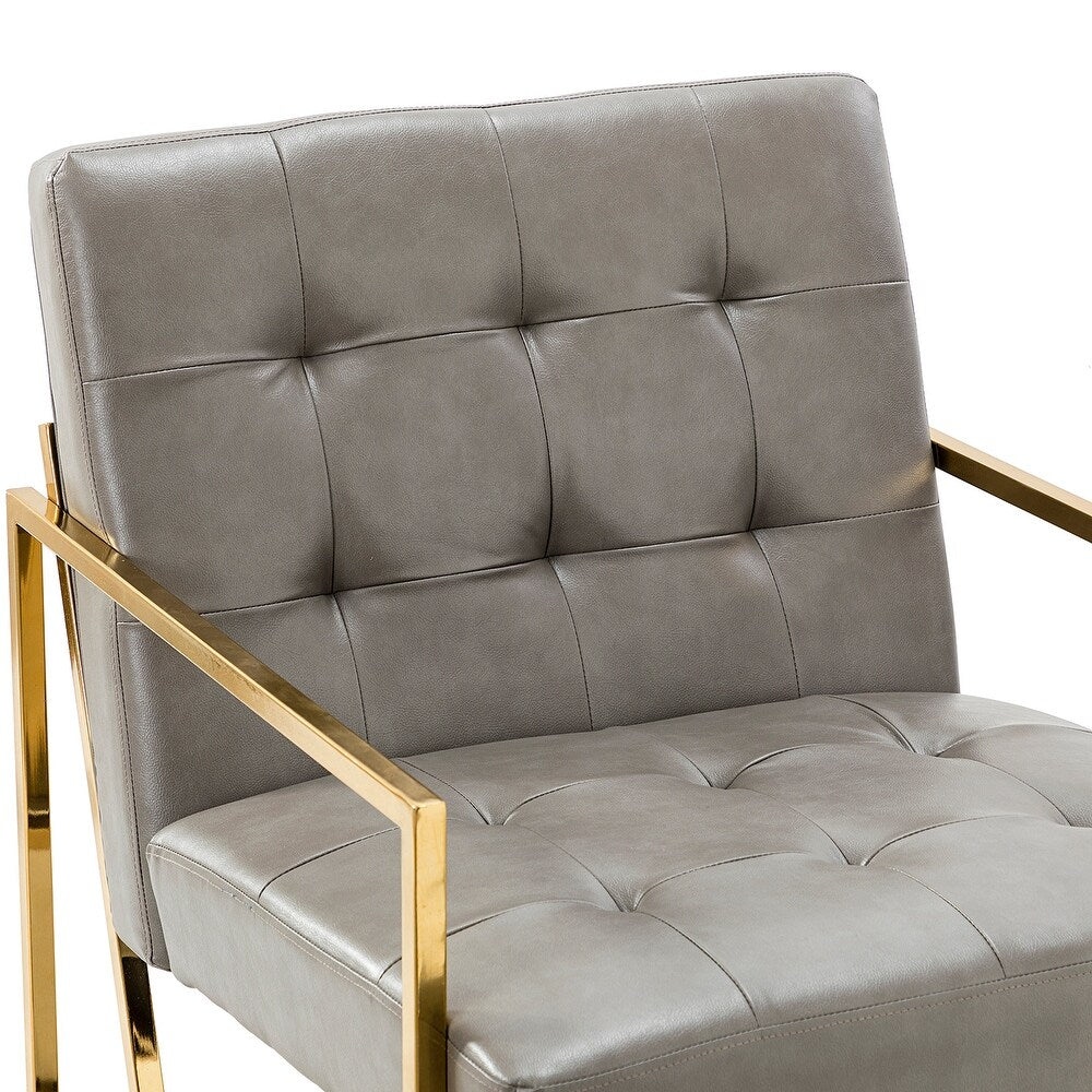 Mabel Armchair with Tufted Back and Seat Set of 2