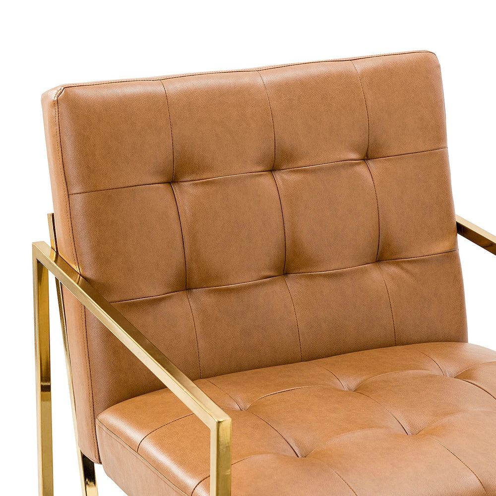 Mabel Armchair with Tufted Back and Seat Set of 2