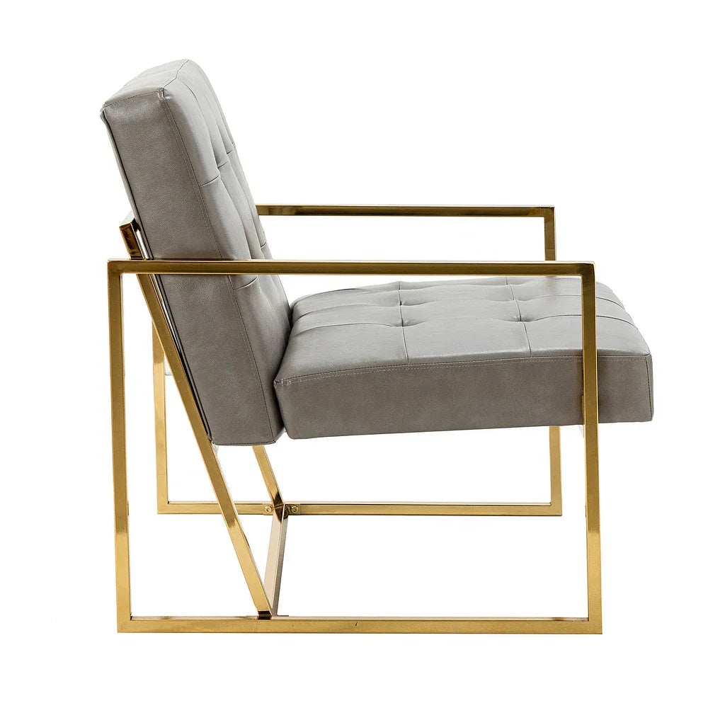 Mabel Armchair with Tufted Back and Seat Set of 2