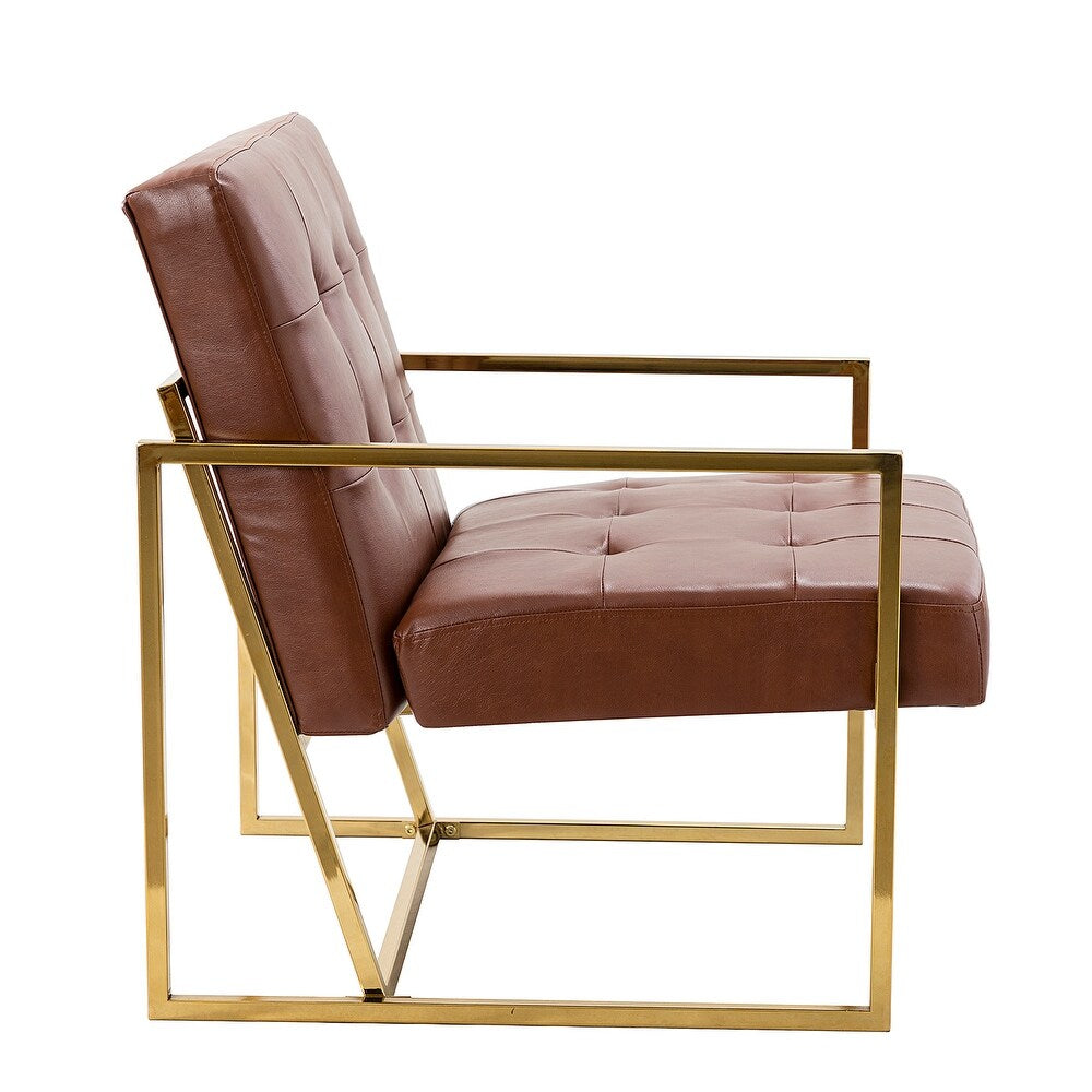 Mabel Armchair with Tufted Back and Seat Set of 2