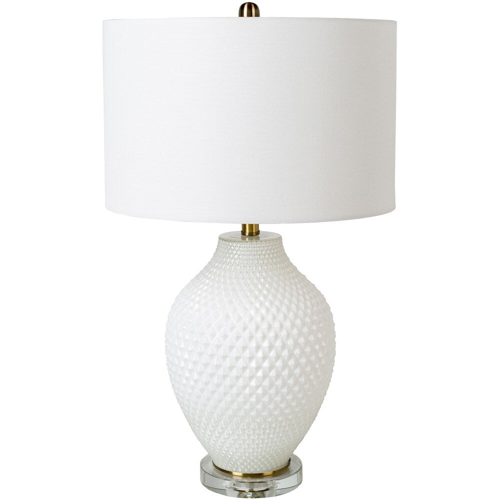 Matas Bohemian Textured Ceramic Table Lamp - 27"H x 16"W x 16"D