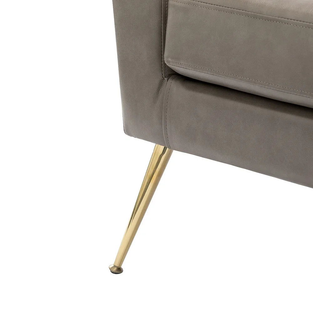Lilia Classic Upholstered Arm Chair with Button-Tufted Back