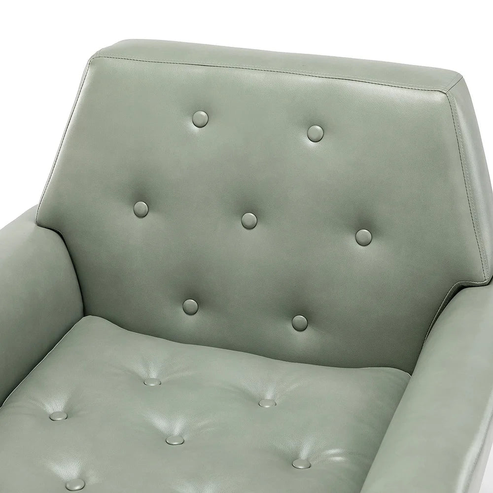 Lilia Classic Upholstered Arm Chair with Button-Tufted Back