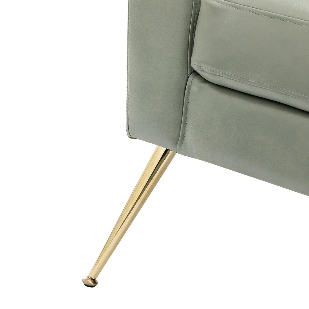 Lilia Classic Upholstered Arm Chair with Button-Tufted Back