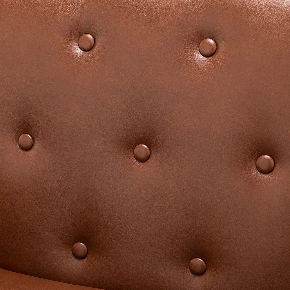 Lilia Classic Upholstered Arm Chair with Button-Tufted Back