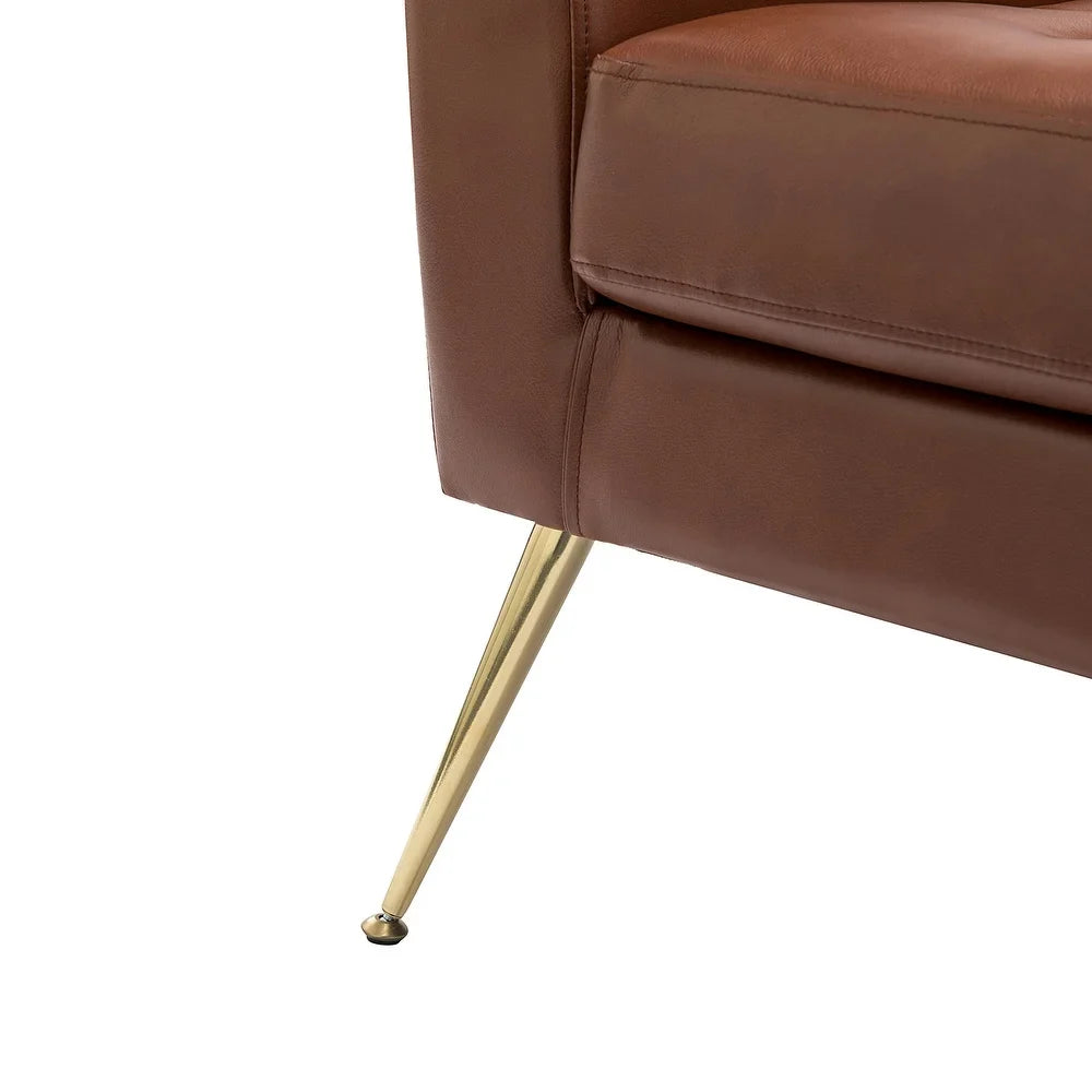 Lilia Classic Upholstered Arm Chair with Button-Tufted Back