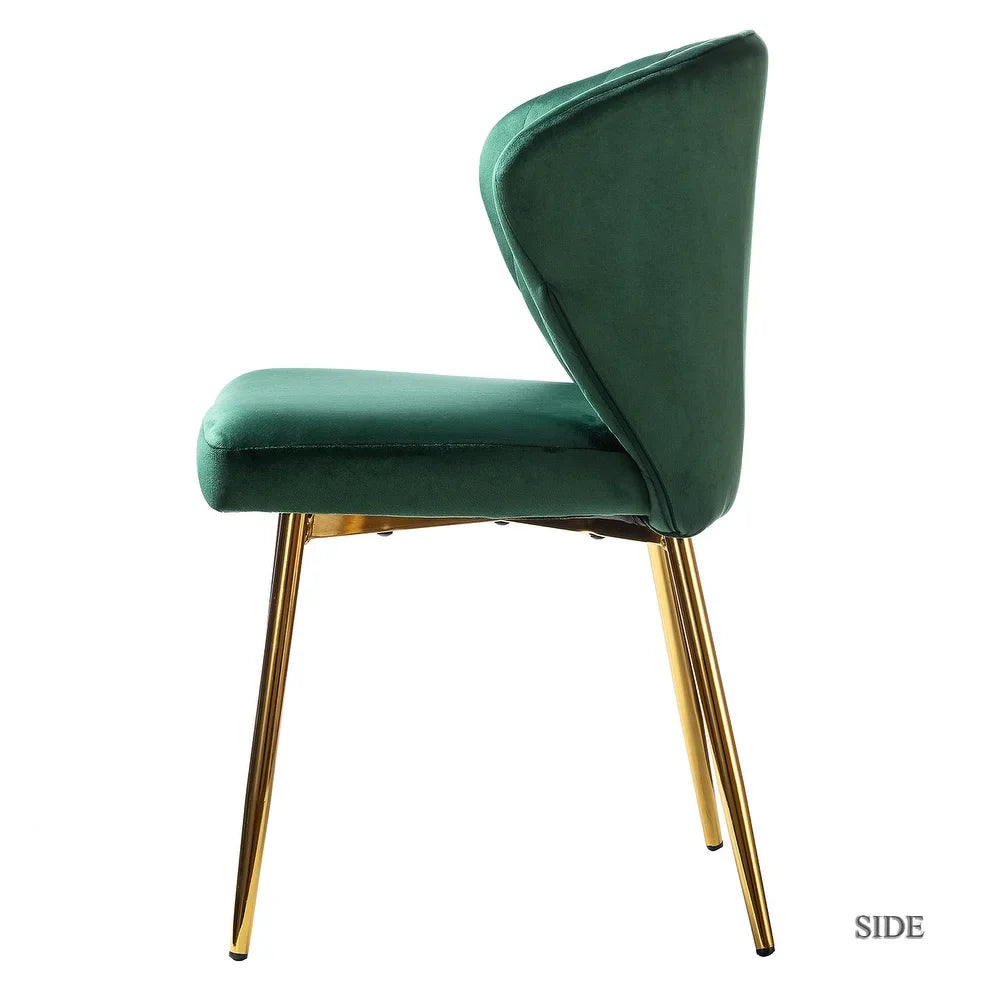 Barbara Upholstered Premium Velvet Tufted Dining Chair with Small Base Set of 2