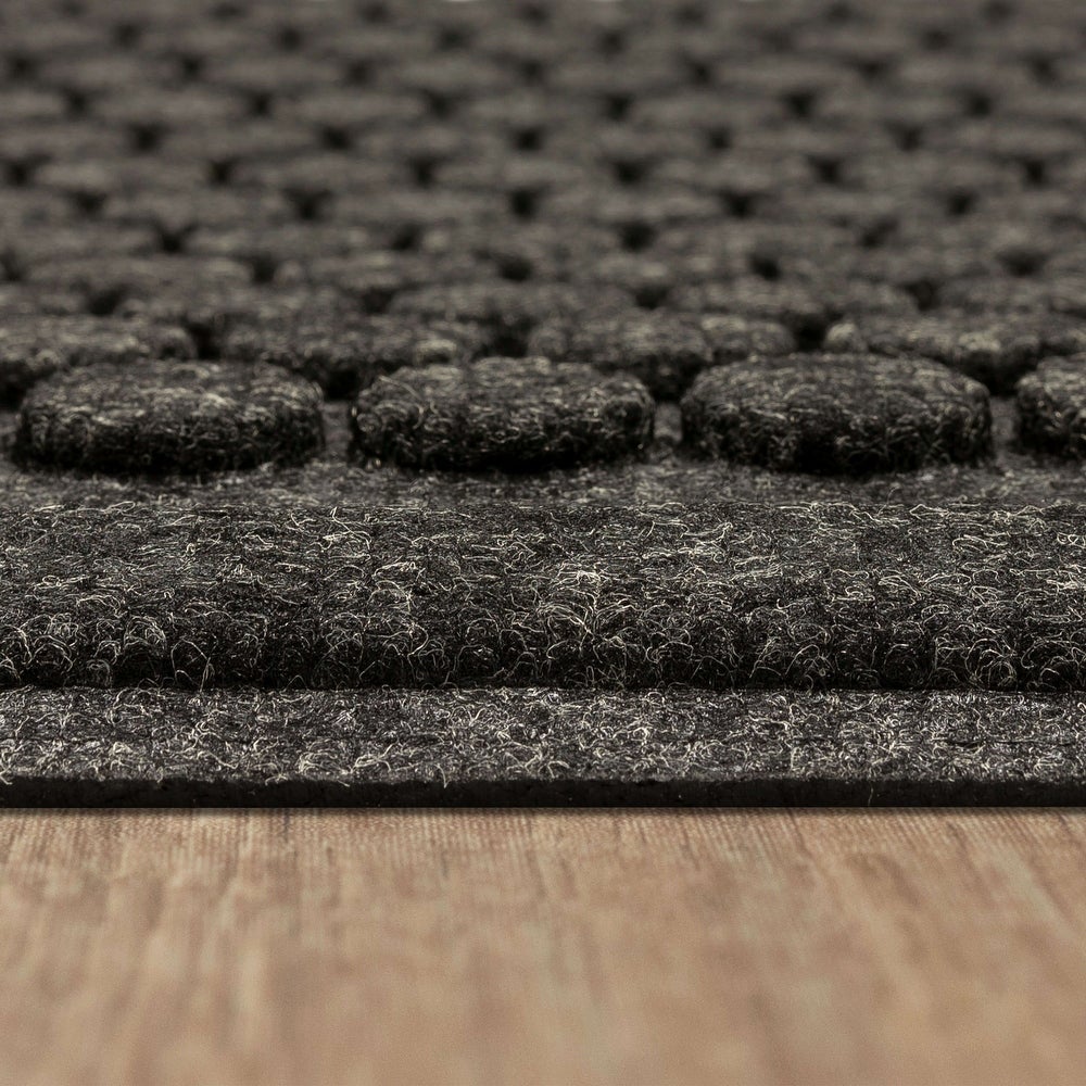 Home Impressions Dots Door Mat Charcoal