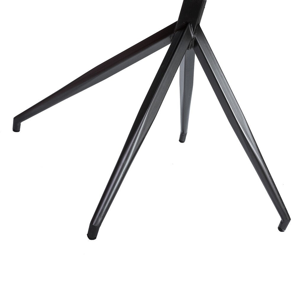 Mohra faux leather side chair with split metal legs set of 2
