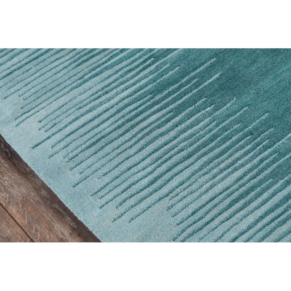 Delhi Hand Tufted Wool Contemporary Striped Soft Area Rug