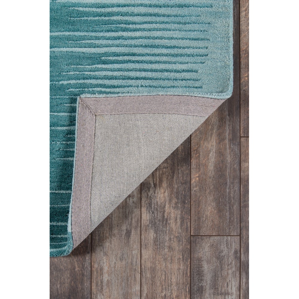 Delhi Hand Tufted Wool Contemporary Striped Soft Area Rug