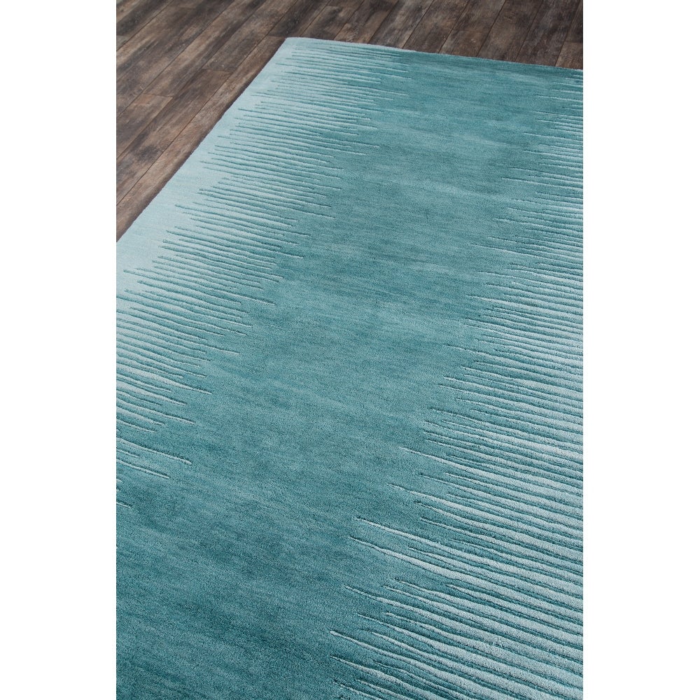 Delhi Hand Tufted Wool Contemporary Striped Soft Area Rug