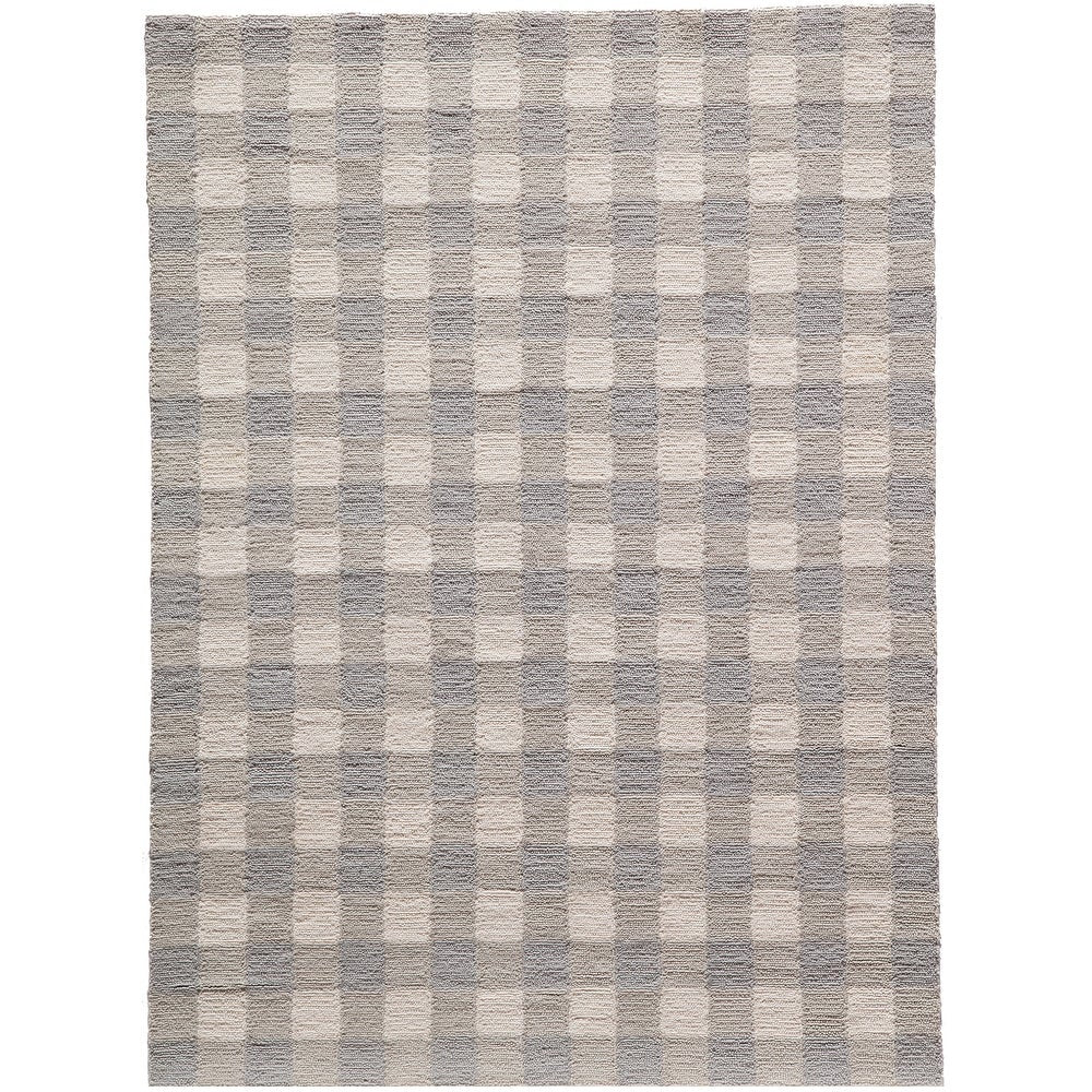 Geo India Hand Made Wool Geometric Area Rug - Grey