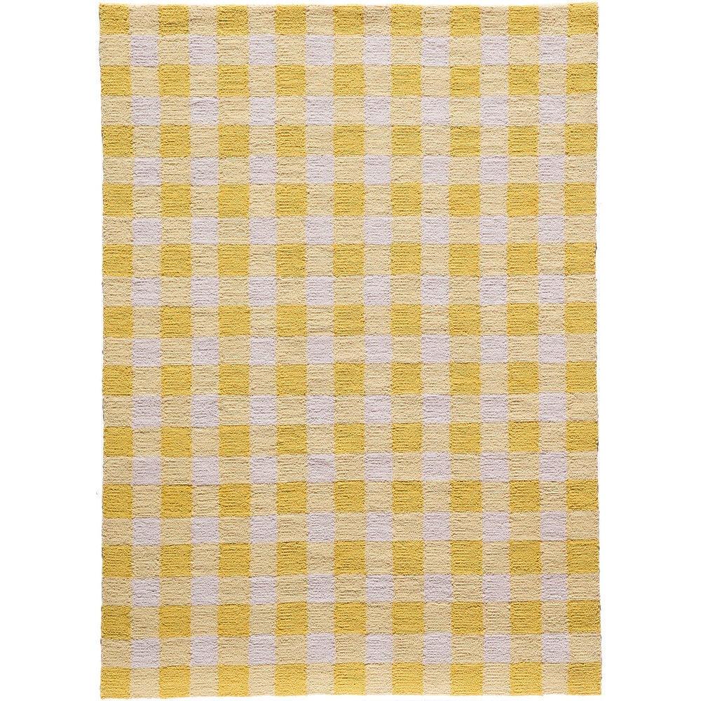 Geo India Hand Made Wool Yellow Geometric Area Rug